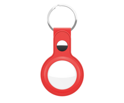 Akcesoria GSM i GPS KeyBudz AirTag Keyring skórzane etui ochronne do AirTag red IEOKBATRD